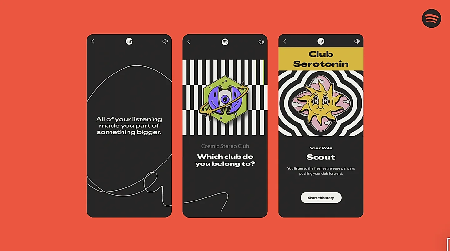 Spotify Wrapped клёво разделили всех на клубы в 2025
