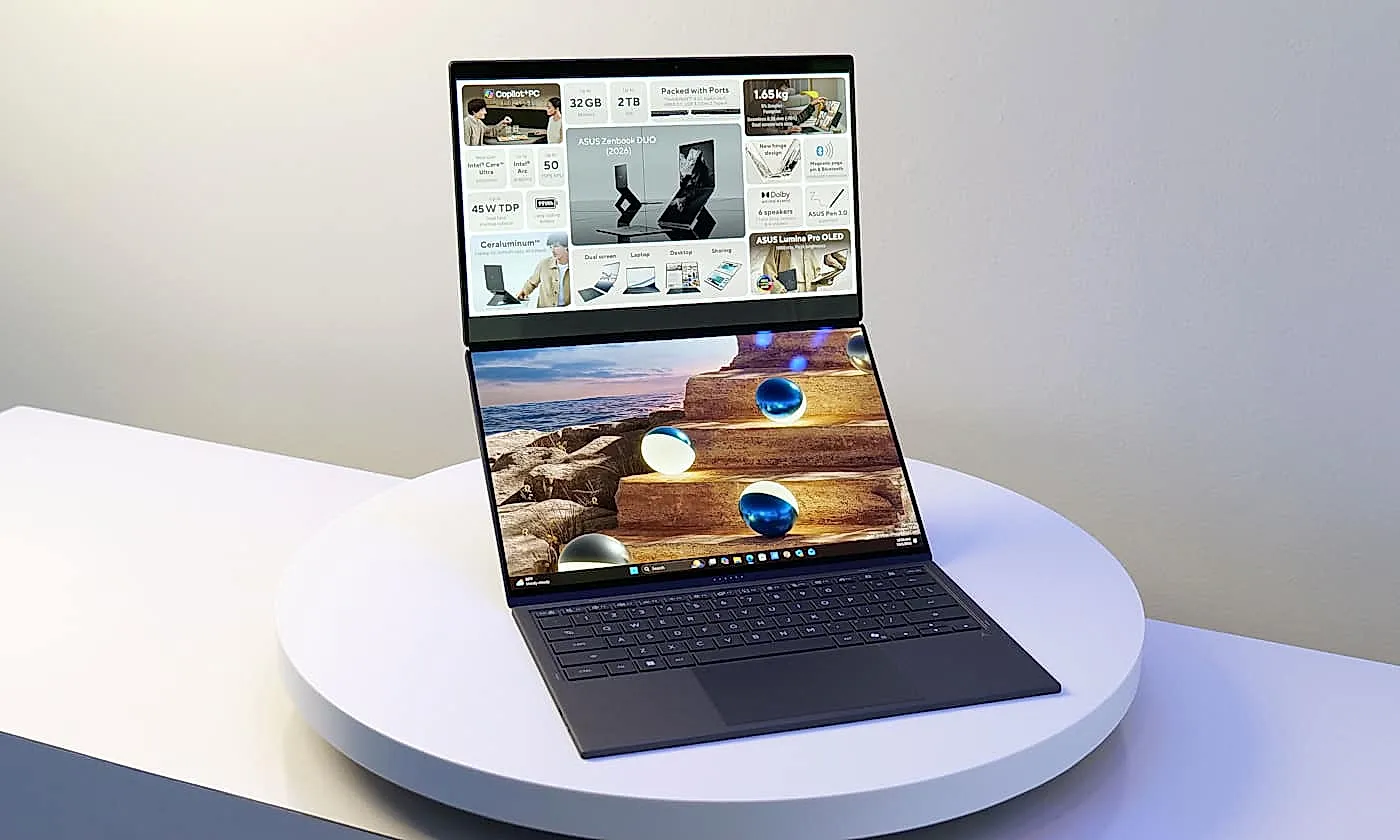 ASUS Zenbook Duo 2026: двойной экран, двойные амбиции