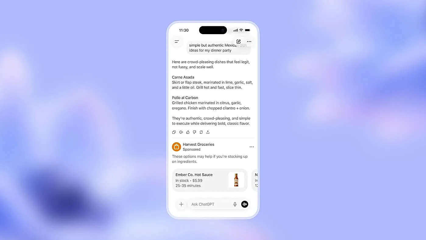 OpenAI запускает рекламу в ChatGPT