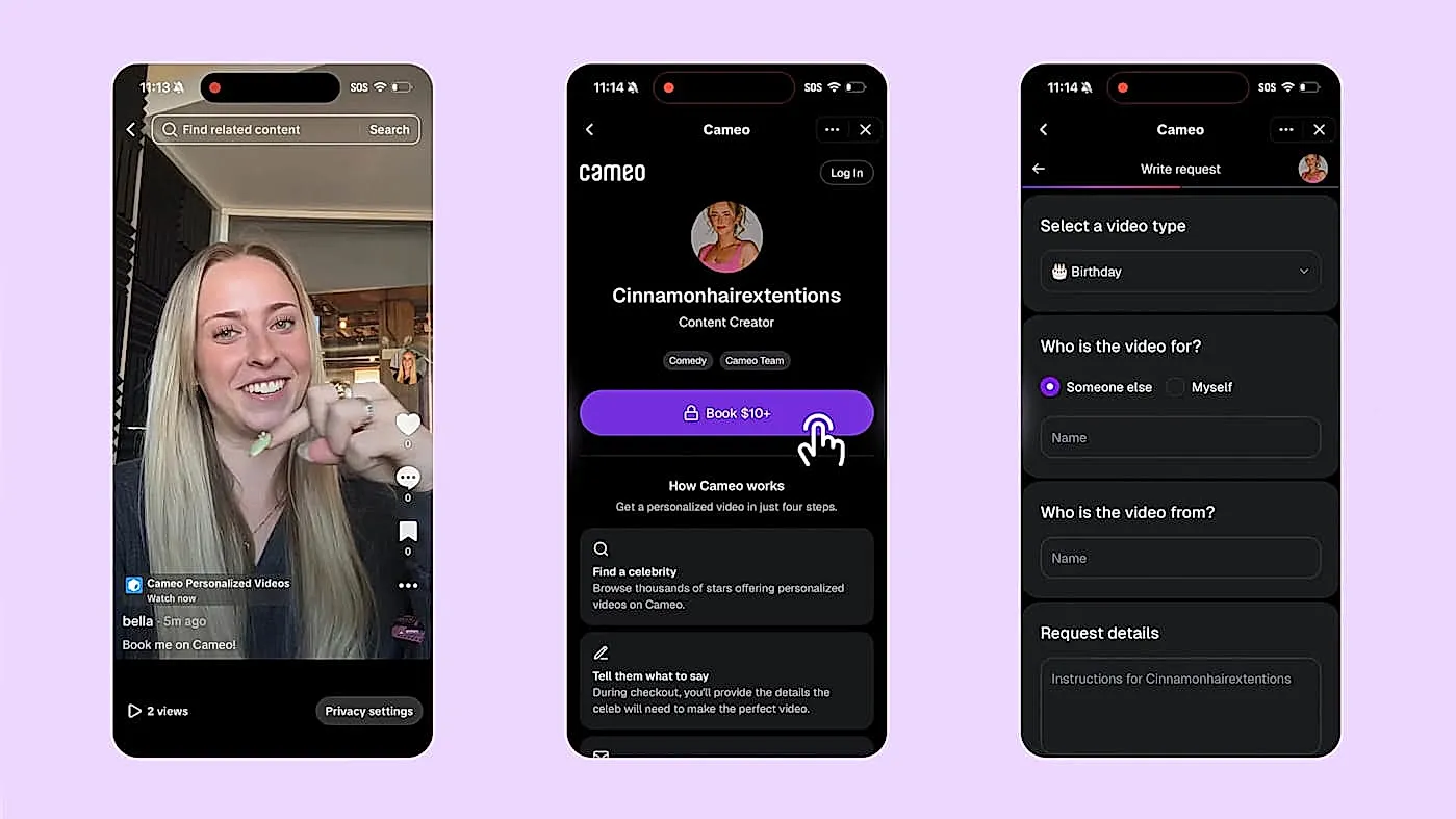 TikTok и Cameo