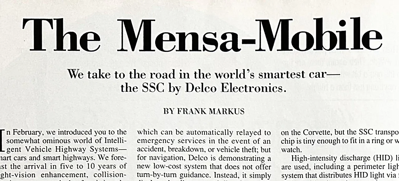 Delco Electronics SSC: когда Chevy Blazer мечтал о будущем