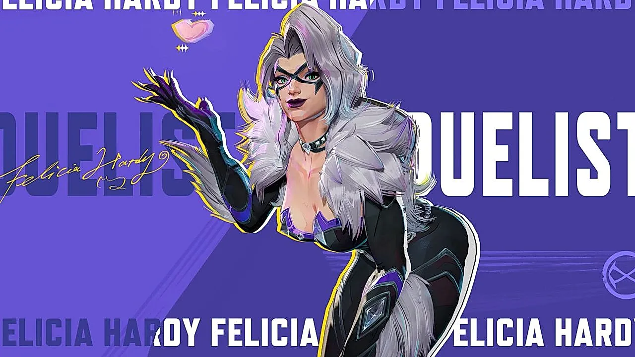 Marvel Rivals: поза Black Cat