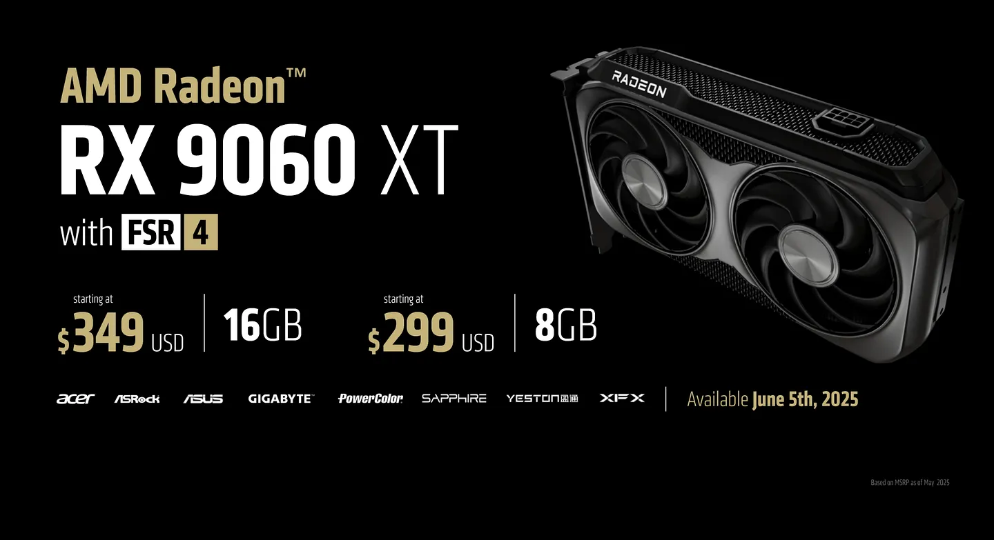 AMD против Nvidia: битва видеокарт RX 9060 XT и RTX 5060